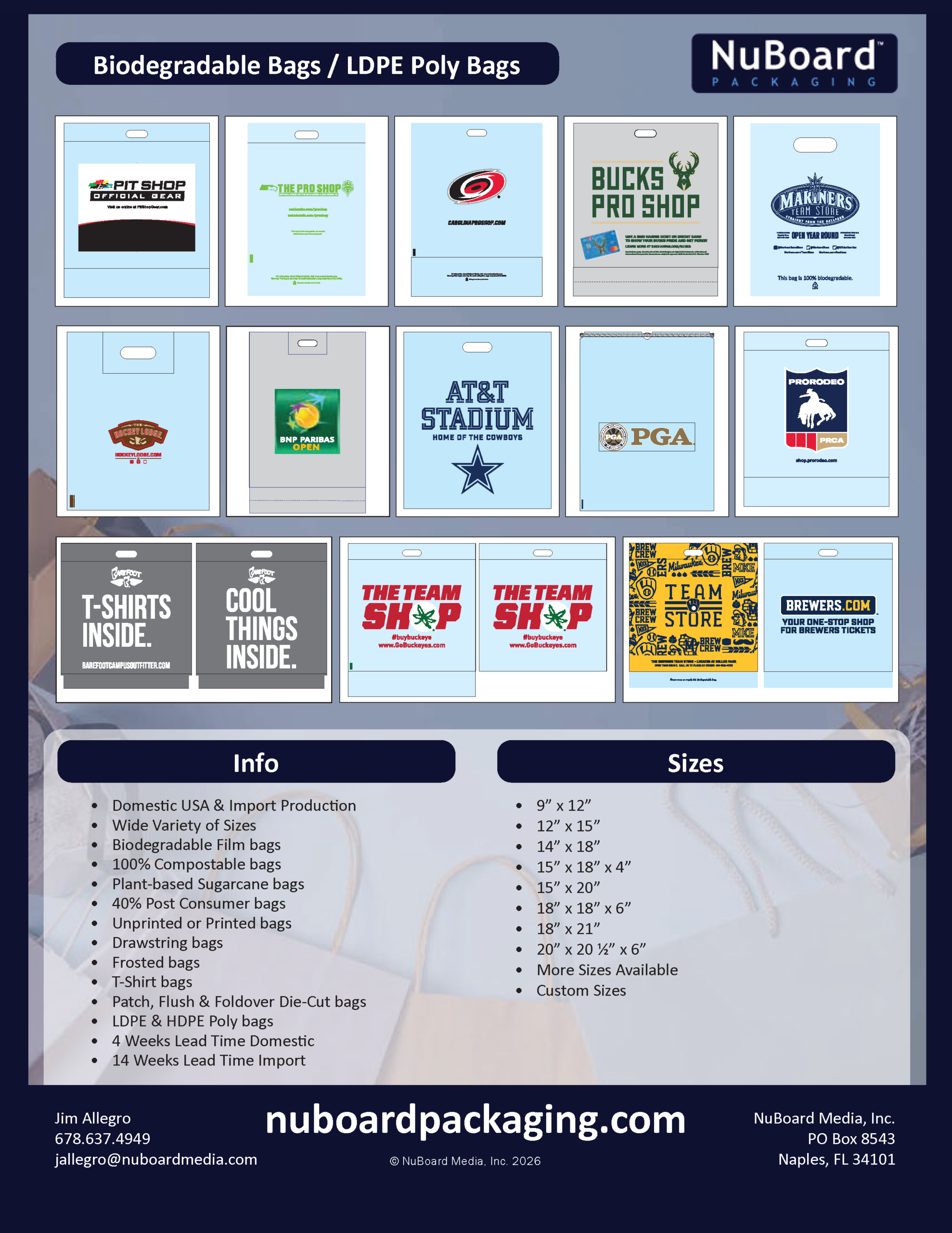 NuBoard Catalog 2026 Bio Bags